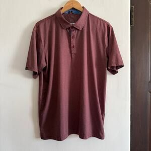 SWANNIES | Burgundy Heather Collared Golf Polo Shirt | Large